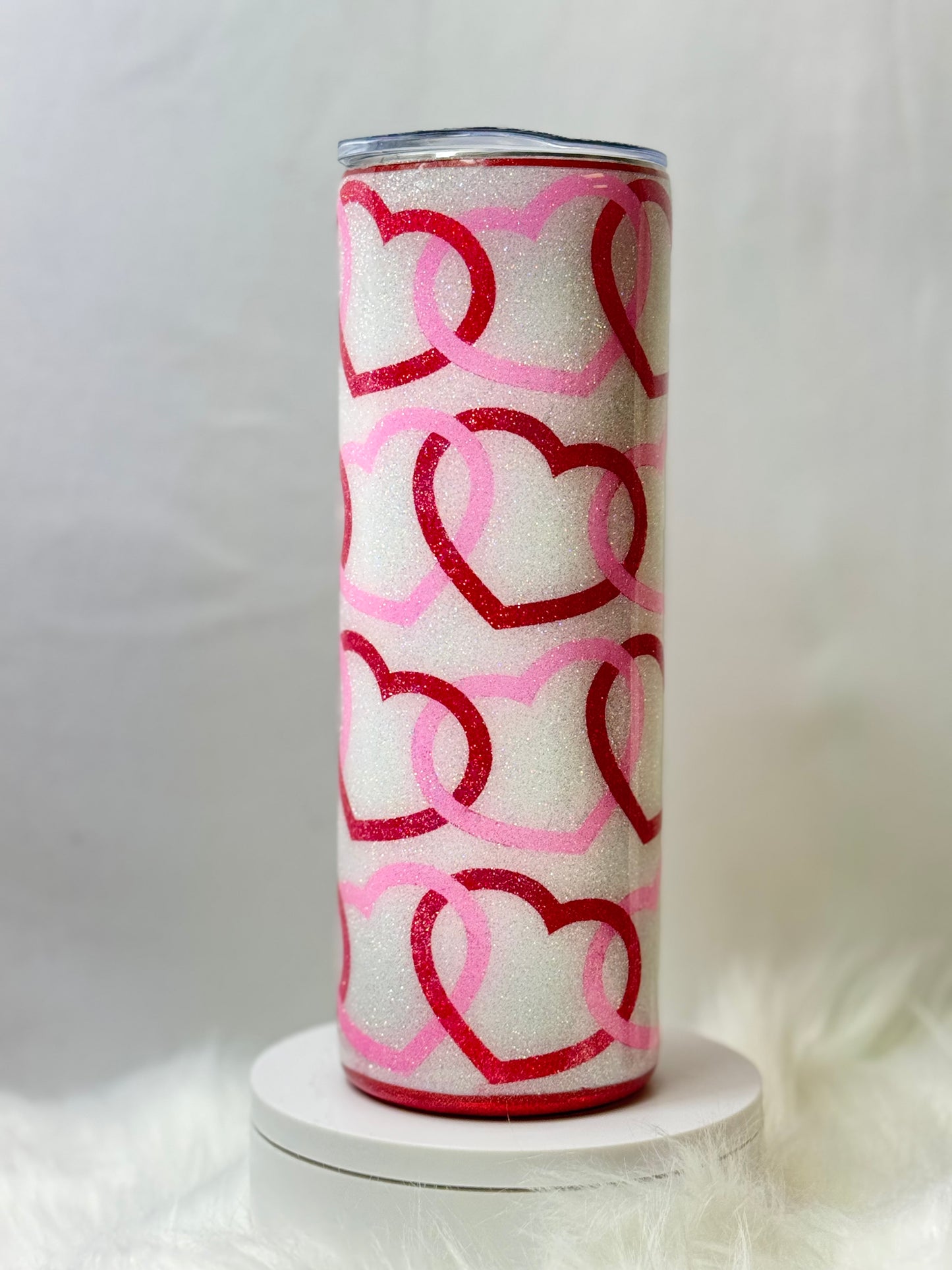 20 oz pink and red hearts