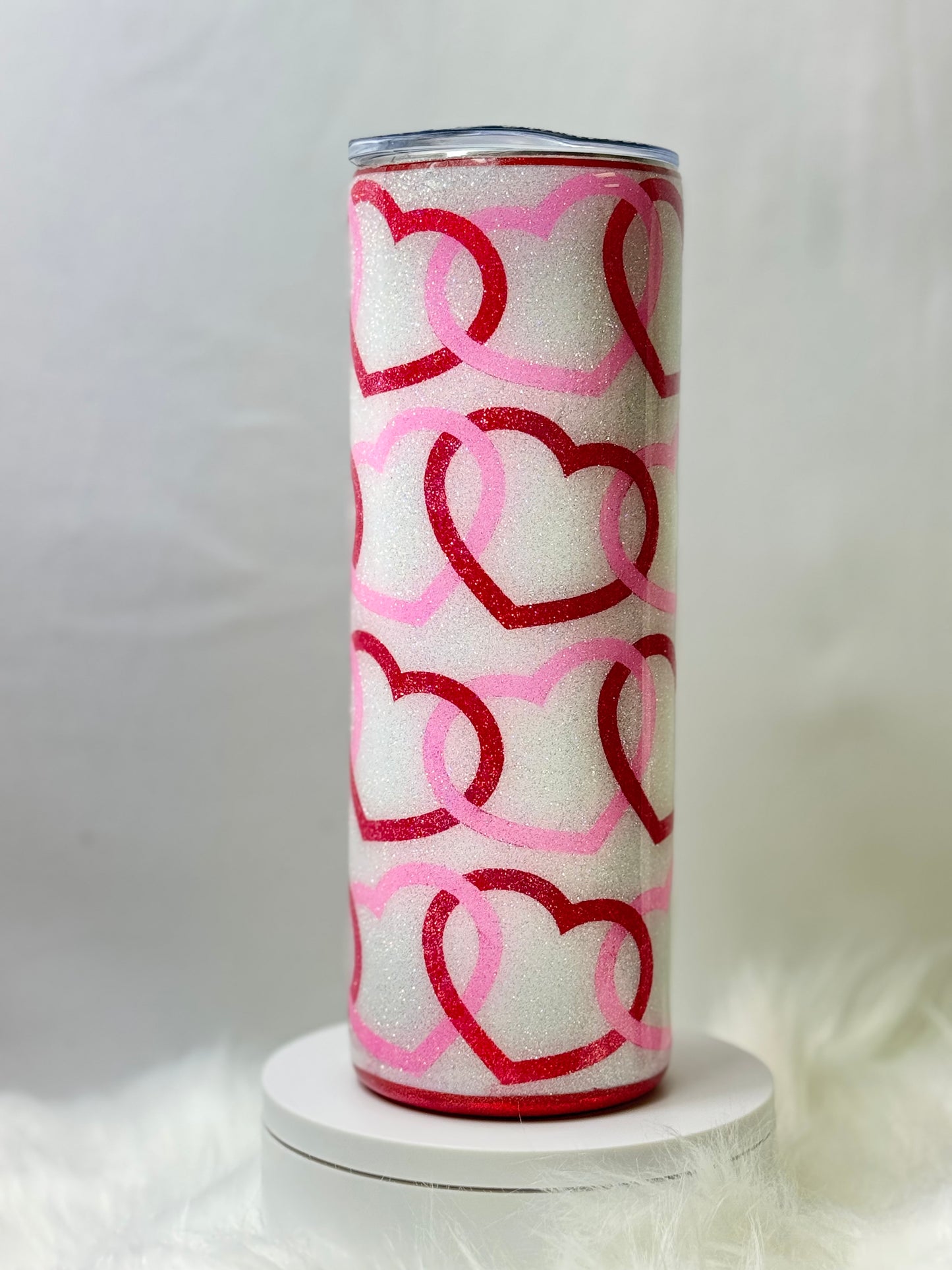 20 oz pink and red hearts