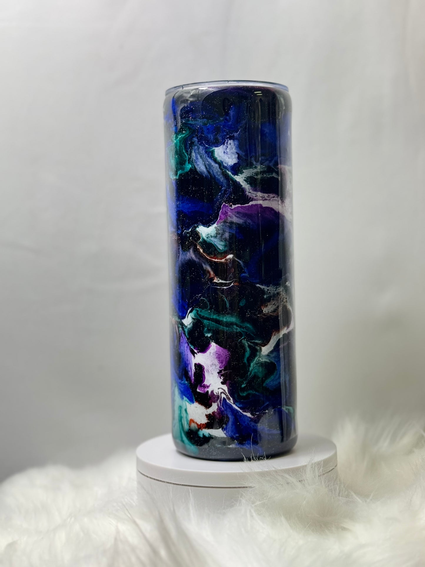 20 oz Blue Marble Tumbler