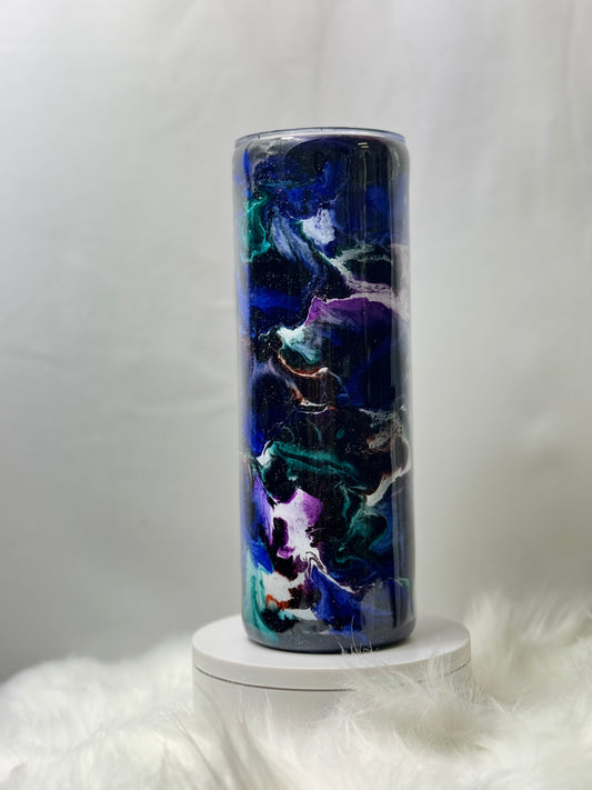 20 oz Blue Marble Tumbler