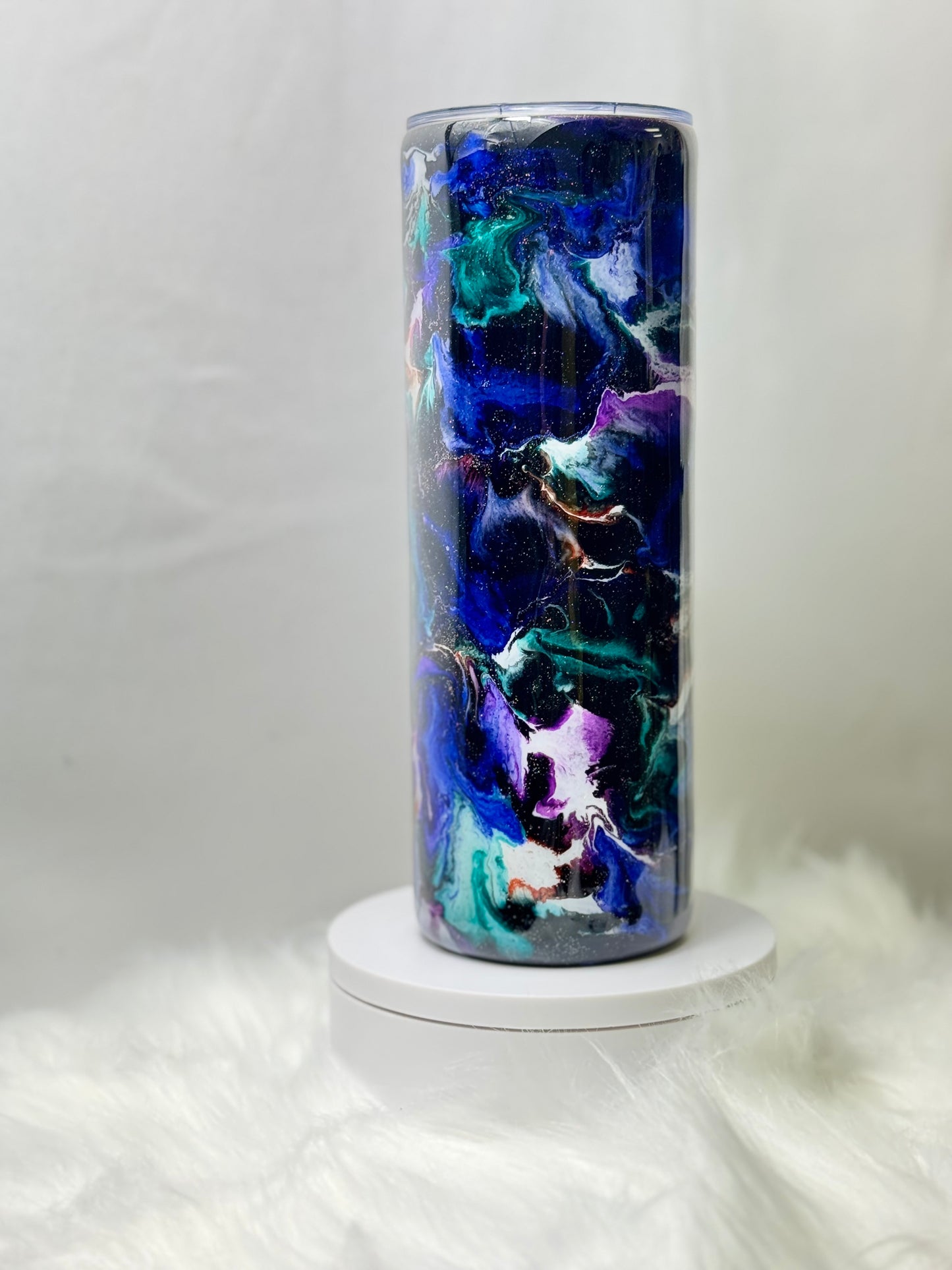 20 oz Blue Marble Tumbler