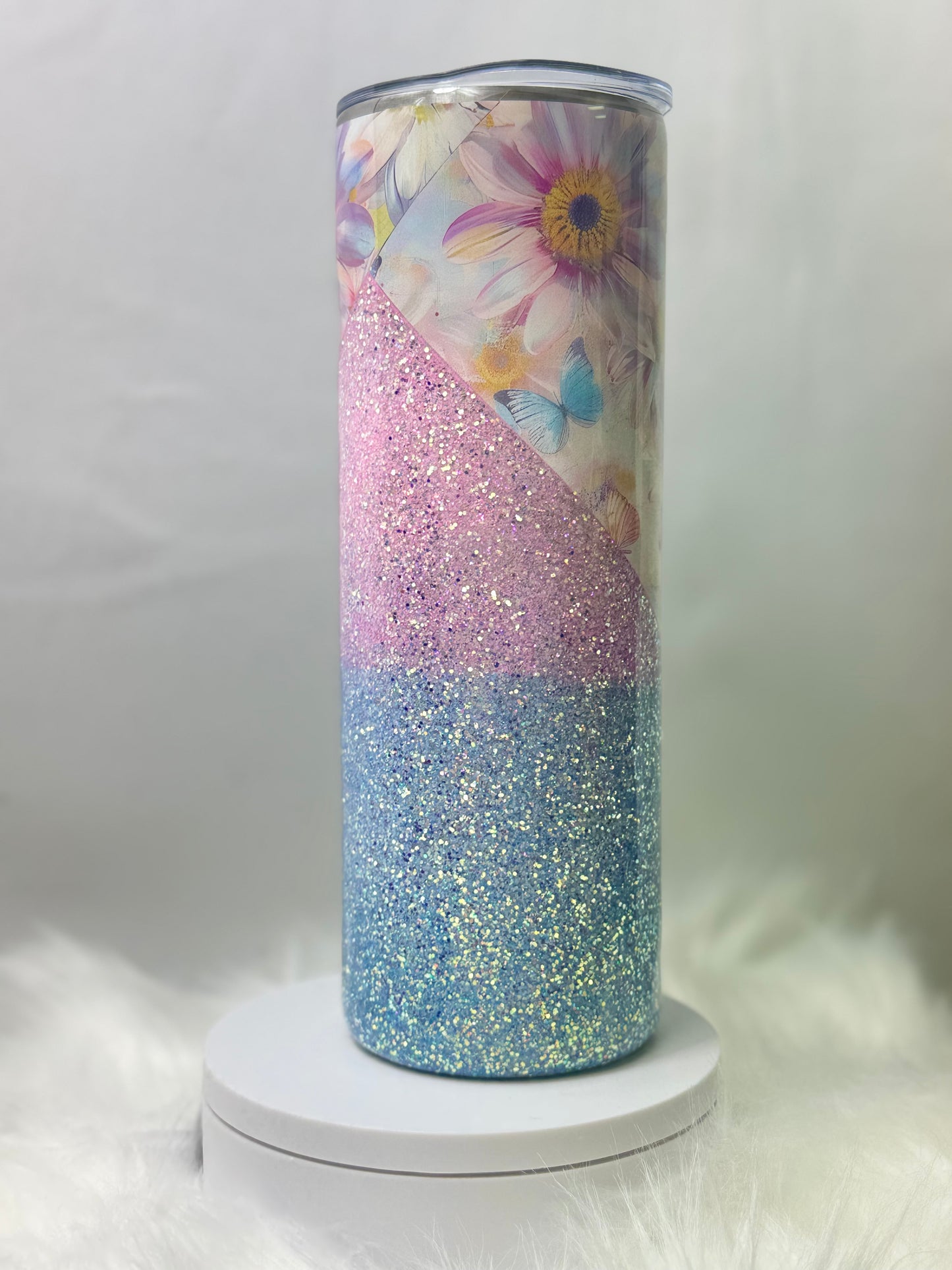 20 oz V-Split Pink/Blue